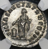 165 NGC MS Marcus Aurelius Roman Empire Denarius Pietas 5/5 5/5 (21032801C)