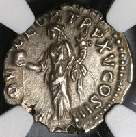 161 Marcus Aurelius Denarius Roman Empire Providentia NGC Ch XF (20071401C)