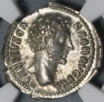 148 NGC MS Marcus Aurelius Roman Empire Denarius Caesar Providentia 5/5 5/5 (21110901C)