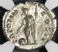 148 NGC MS Roman Empire Marcus Aurelius Caesar Denarius Proventia (19072001C)