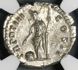 148 NGC MS Roman Empire Marcus Aurelius Caesar Denarius Proventia (19072001C)