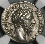 170 NGC XF Marcus Aurelius Denarius Roman Empire Roma Victory (22030402C)