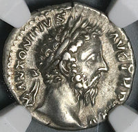 170 NGC XF Marcus Aurelius Denarius Roman Empire Roma Victory (22030402C)