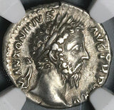 170 NGC XF Marcus Aurelius Denarius Roman Empire Roma Victory (22030402C)