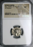 170 NGC XF Marcus Aurelius Denarius Roman Empire Roma Victory (22030402C)