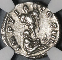 173 NGC Ch XF Marcus Aurelius Denarius Roman Empire German Trophy (21022801C)