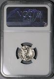 173 NGC Ch XF Marcus Aurelius Denarius Roman Empire German Trophy (21022801C)