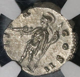 156 NGC MS Marcus Aurelius Roman Empire Denarius Caesar Virtus (17041001D)