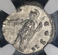 156 NGC MS Marcus Aurelius Roman Empire Denarius Caesar Virtus (17041001D)