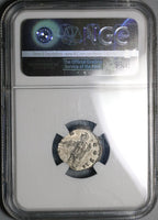 156 NGC MS Marcus Aurelius Roman Empire Denarius Caesar Virtus (17041001D)