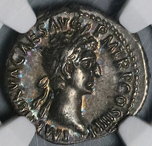97 NGC AU Nerva Roman Empire Denarius Fortuna 5/5 5/5 Trajan's Father Coin (21111401C)