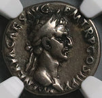 96 NGC Ch F Nerva Denarius Roman Empire Salus Trajan Father  (22030203C)