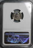 96 NGC Ch F Nerva Denarius Roman Empire Salus Trajan Father  (22030203C)