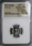 96 NGC Ch F Nerva Denarius Roman Empire Salus Trajan Father  (22030203C)