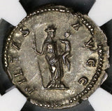 202 NGC Ch XF Plautilla Roman Empire Denarius Pietas Wife of Caracalla Pedigree (19042803C)