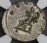 222 NGC Ch AU Severus Alexander Denarius Roman Empire Antioch Superb Portrait (21091701C)