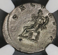 222 NGC Ch AU Severus Alexander Denarius Roman Empire Antioch Superb Portrait (21091701C)