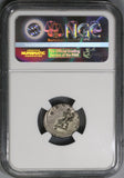 222 NGC Ch AU Severus Alexander Denarius Roman Empire Antioch Superb Portrait (21091701C)