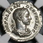 233 NGC MS Severus Alexander Roman Empire Denarius Liberalitas V Triumph over Persians (19122201D)