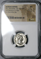 233 NGC MS Severus Alexander Roman Empire Denarius Liberalitas V Triumph over Persians (19122201D)