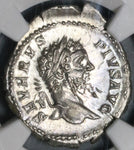 207 NGC Ch AU Septimius Severus Denarius Roman Empire Africa Visit Lion Pedigree (21090206C)