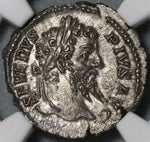 207 NGC MS Septimius Severus Denarius Roman Empire Africa Lion Rare Pedigree (22030601C)