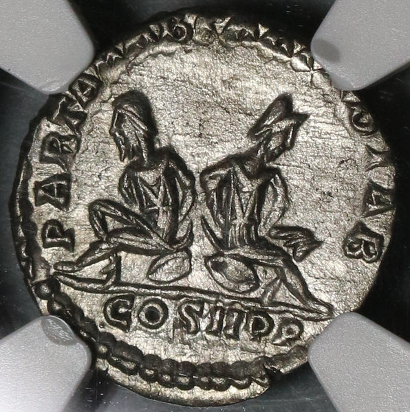 195 NGC AU Septimius Severus Denarius Roman Empire Military Victory over Pescennius Niger (19120802C)