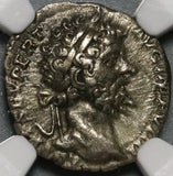 196 NGC XF Elephant Septimius Severus Roman Empire Denarius Historic Victory over Albinus (20050601C)