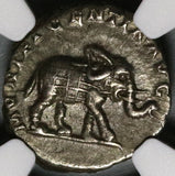 196 NGC XF Elephant Septimius Severus Roman Empire Denarius Historic Victory over Albinus (20050601C)