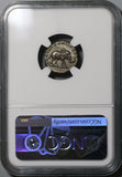 196 NGC XF Elephant Septimius Severus Roman Empire Denarius Historic Victory over Albinus (20050601C)