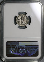 200 NGC AU Septimius Severus Roman Empire Denarius Emperor Sacrificing Pedigree (21012106C)