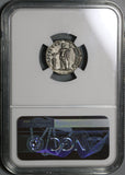 200 NGC AU Septimius Severus Roman Empire Denarius Emperor Sacrificing Pedigree (21012106C)