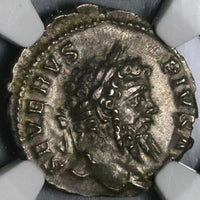 207 NGC Ch XF Septimius Severus Roman Empire Denarius Emperor Stg (21082401C)