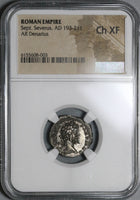 201 NGC Ch XF Septimius Severus Roman Empire Denarius Emperor Stg (22012201C)