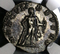 197 NGC XF Septimius Severus Roman Empire Denarius Nude Hercules Lion Skin Club (20012904C)