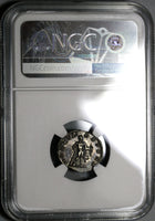 197 NGC XF Septimius Severus Roman Empire Denarius Nude Hercules Lion Skin Club (20012904C)
