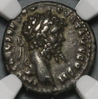 194 NGC Ch VF Septimius Severus Roman Empire Denarius Emesa Rare Unpublished Legend Variant (20120804C)