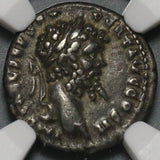 194 NGC Ch VF Septimius Severus Roman Empire Denarius Emesa Rare Unpublished Legend Variant (20120804C)