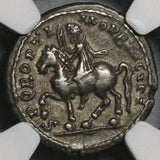 194 NGC Ch VF Septimius Severus Roman Empire Denarius Emesa Rare Unpublished Legend Variant (20120804C)