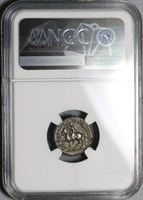 194 NGC Ch VF Septimius Severus Roman Empire Denarius Emesa Rare Unpublished Legend Variant (20120804C)