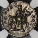 197 NGC Ch XF Septimius Severus Roman Empire Denarius Horse Laodicea (21042401C)