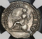 202 NGC AU Septimius Severus Roman Empire Denarius Roma Pedigree (21041602C)