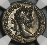 198 NGC Ch XF Septimius Severus Roman Empire Laodicea Denarius Legend Error Pedigree (21060504C)