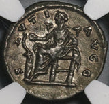 198 NGC Ch XF Septimius Severus Roman Empire Laodicea Denarius Legend Error Pedigree (21060504C)