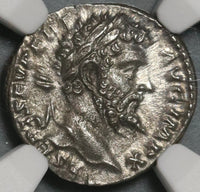197 NGC MS Septimius Severus Roman Empire Denarius Victory Military (21042402C)