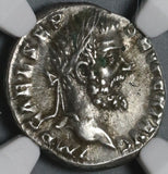 193 NGC XF Septimius Severus Roman Empire Denarius Virtus First Coinage (21060501C)