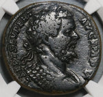 195 NGC Ch F Septimius Severus Sestertius Roman Empire Victory Niger Unlisted Ob Variety (21012105C)