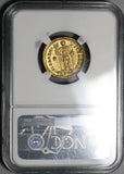 424 NGC MS Roman Empire Theodosius II Gold Solidus Emperor Std Mint State  (19091503C)