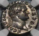 71 NGC VF Titus Caesar Roman Empire Denarius Neptune Pedigree (20020304C)