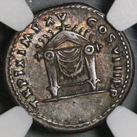80 Titus Denarius Roman Empire Throne NGC VF Not in RIC Coliseum (20042601C)